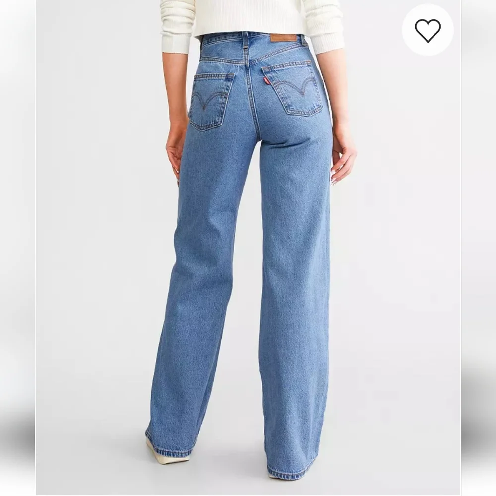 Levi's Ribcage Premium Wide Leg Blue Jeans